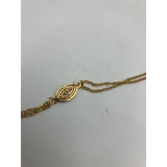 18K Gold Plated Women's Evil Eye Bracelet with Center Faux Stone Waterproof - Picture 7 of 11